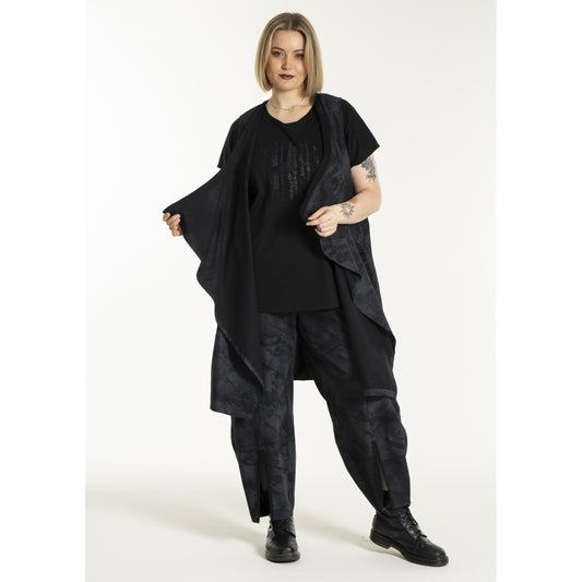 Gozzip Woman GElena Waistcoat long Waistcoat Black